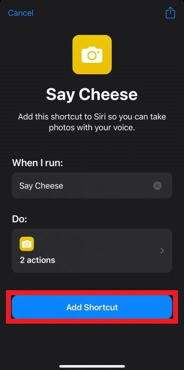 Apple iPhone Say Cheese Shortcut To Capture Photos with Siri