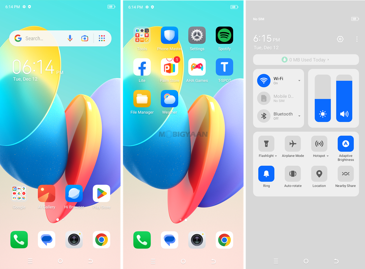 TECNO Spark Go 2024 Review UI Homescreen